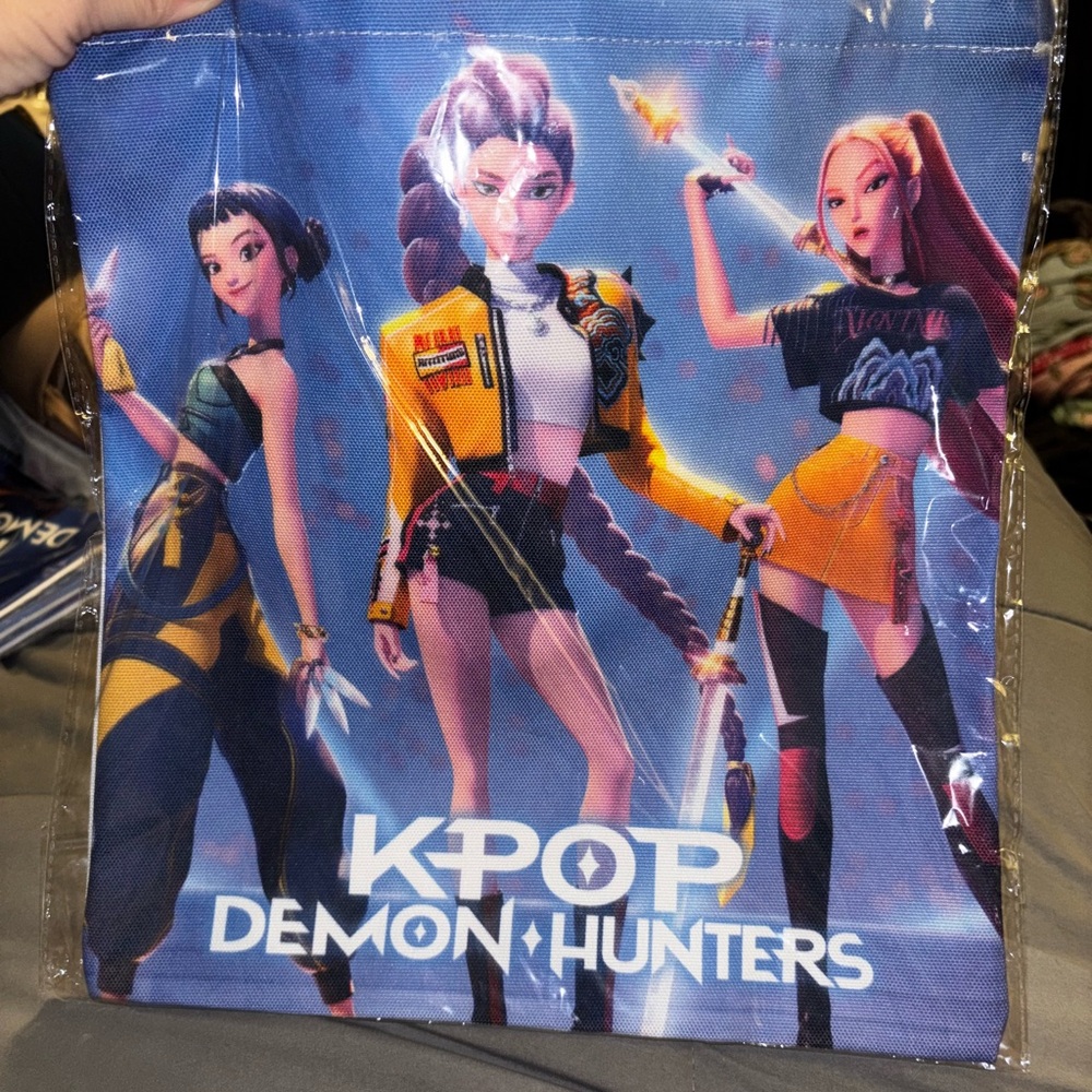 KPOP Demon Hunters Canvas Tote Bag, NEW